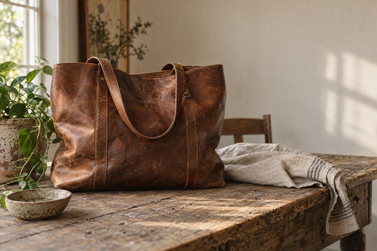 The Future of Sustainable Leather Bags - Tin Bucket Mercantile journal article
