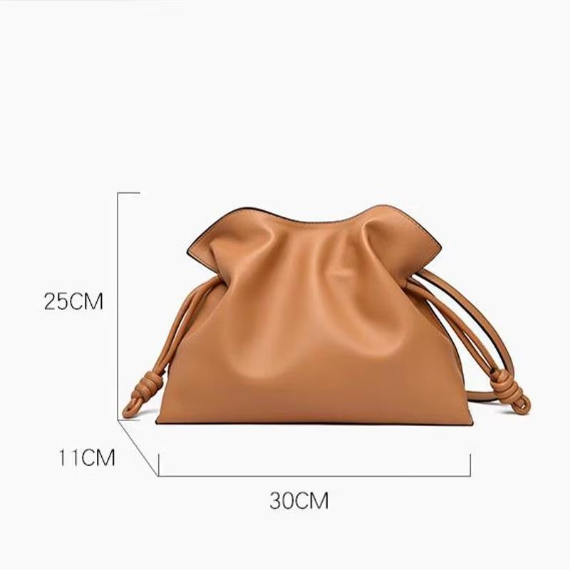 Caramel Color Leather Crossbody Bag – Cloud detail photo 4