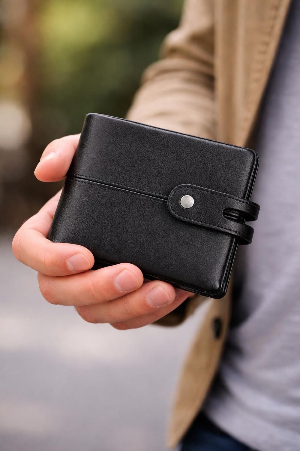 Casual Crazy Horse Leather Wallet for Men detail photo 4