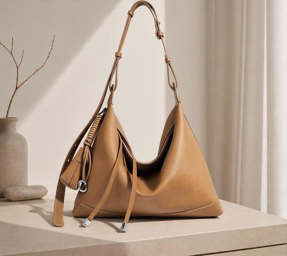 Genuine Cow Leather Tote Bag - Shoulder Bag from Tin Bucket Mercantile