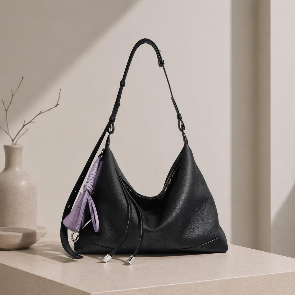Genuine Cow Leather Tote Bag detail photo 2
