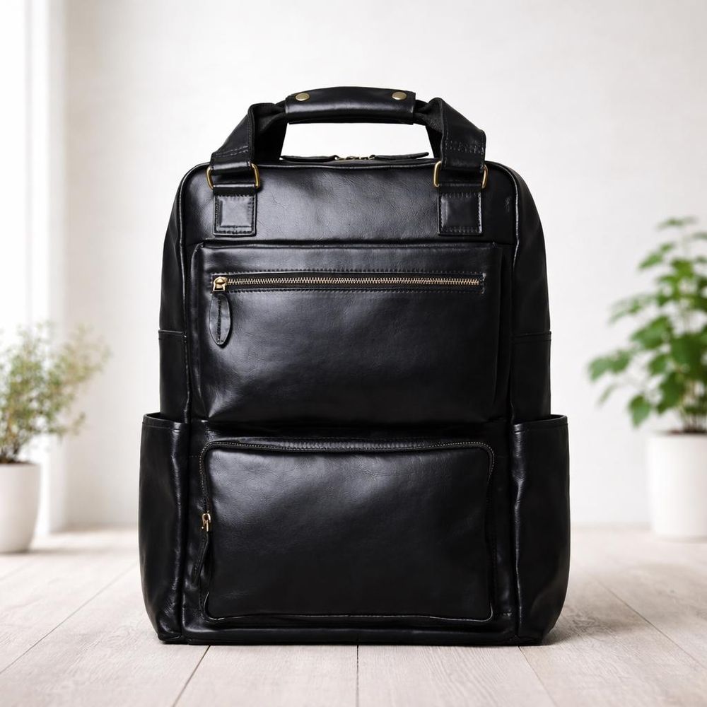 Genuine Leather Backpack Men – Large Capacity detail photo 4