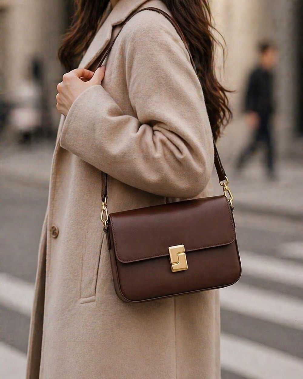 Genuine Leather Small Square Crossbody Bag - Shoulder Bag from Tin Bucket Mercantile