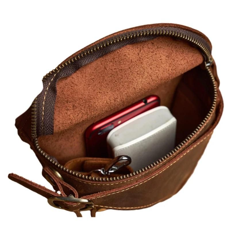 Genuine Leather Waist Bag detail photo 3