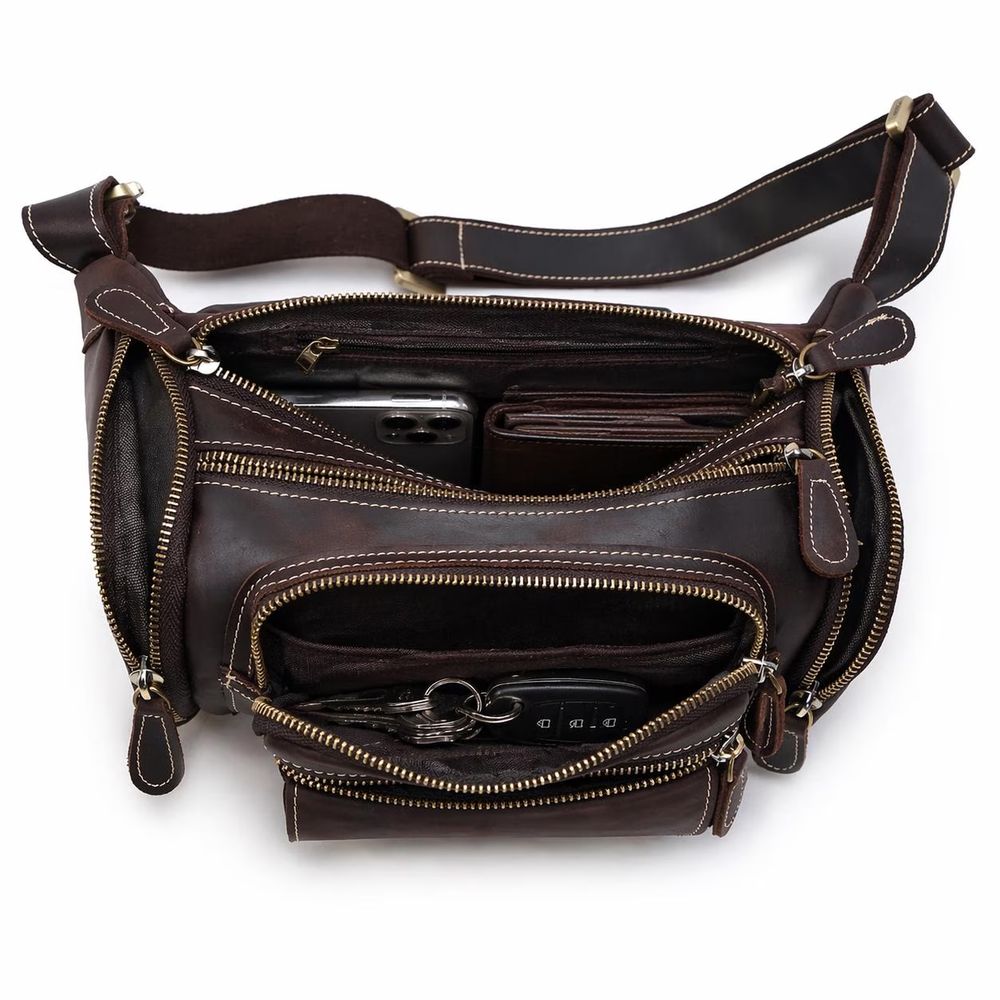 Genuine Leather Waist Bag, Cowskin Belt detail photo 3