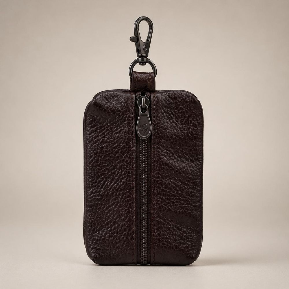 Leather Key Wallet – Short Key Holder detail photo 4
