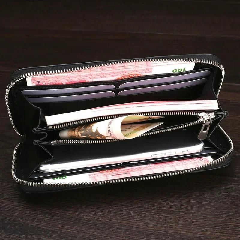 Men's Alligator Wallet Crocodile Genuine Leather Long detail photo 3