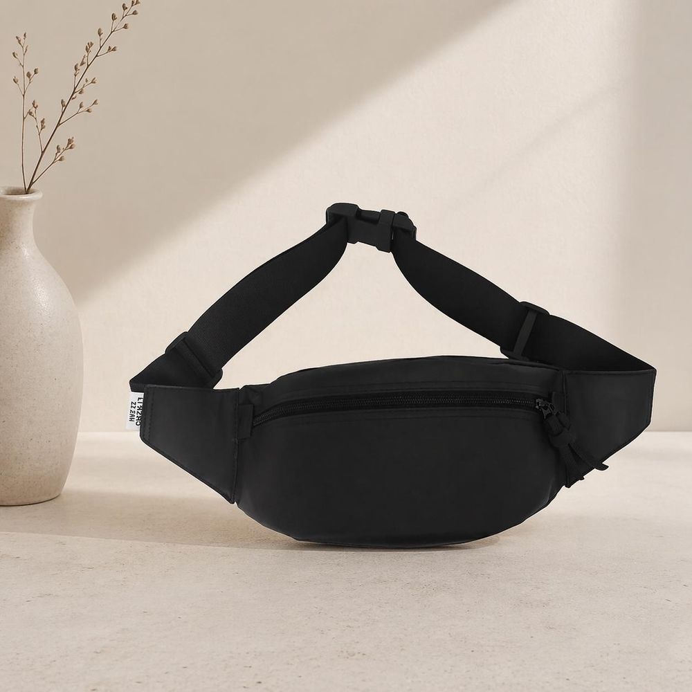 Men's Black PU Leather Sport Chest Pack - Waist Bag from Tin Bucket Mercantile