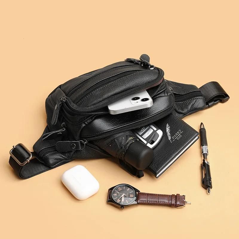 Men's Genuine Leather Fanny Pack detail photo 3