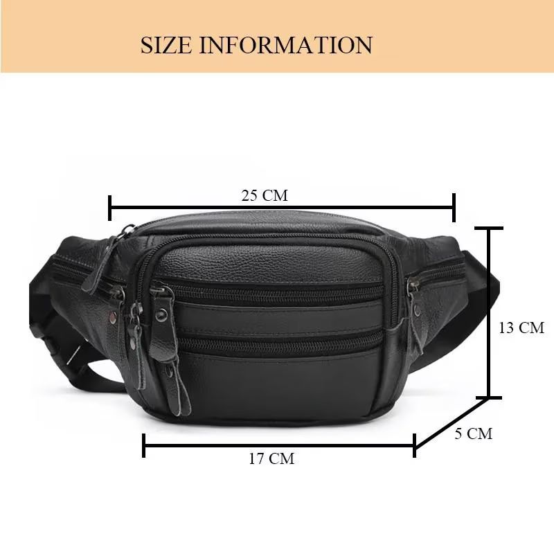 Men's Genuine Leather Fanny Pack detail photo 4