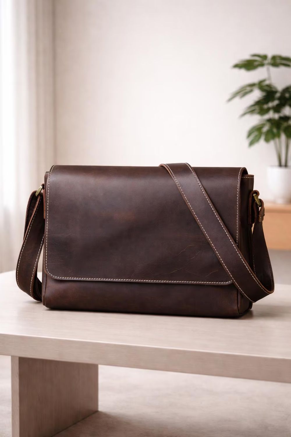 Men's Genuine Leather Shoulder Bag – Vintage - Shoulder Bag from Tin Bucket Mercantile
