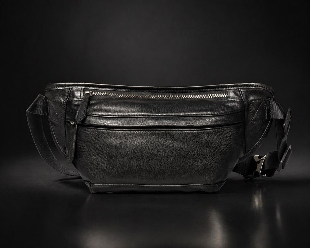 Men's Genuine Leather Waist Bag detail photo 2