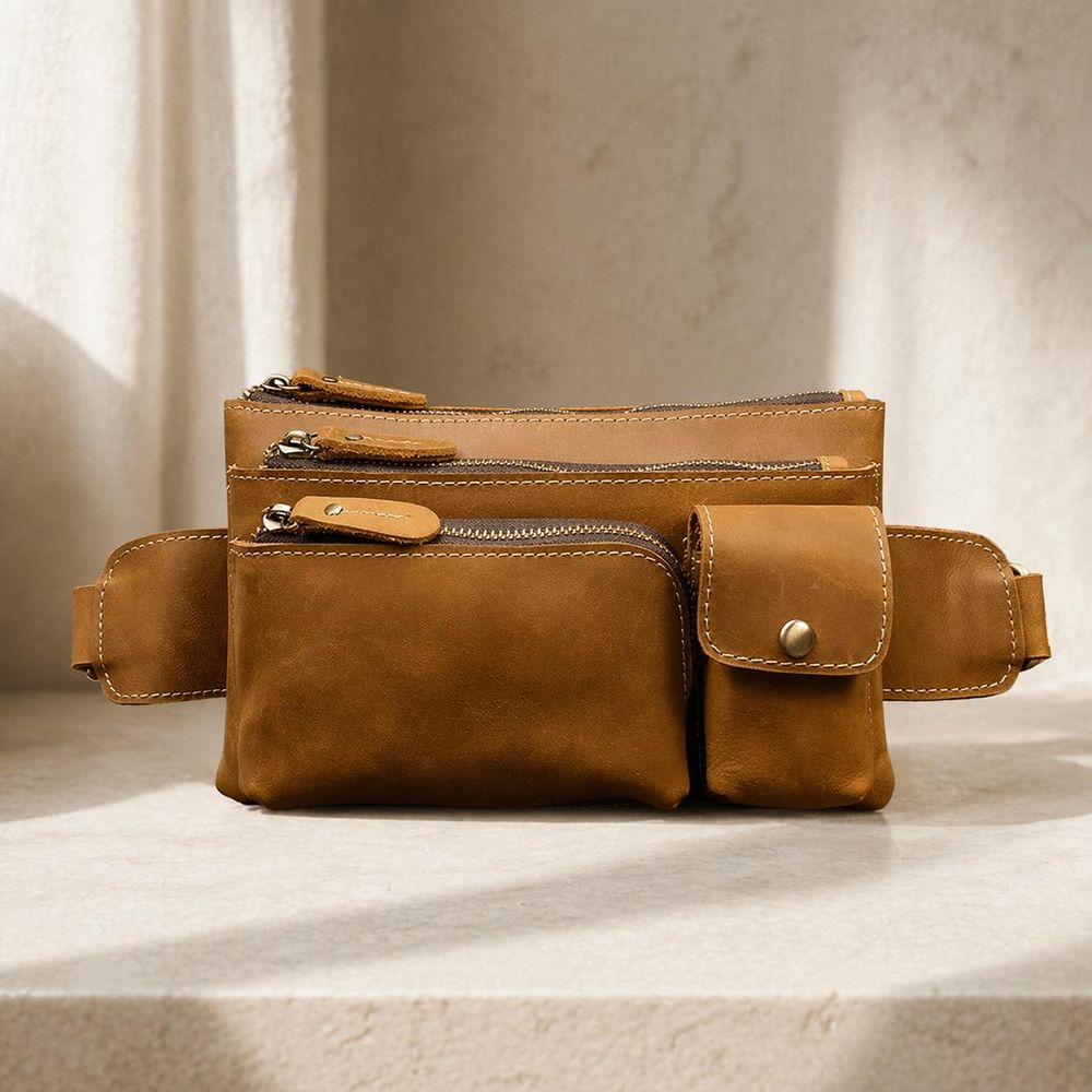 Men's Leather Waist Bag detail photo 2