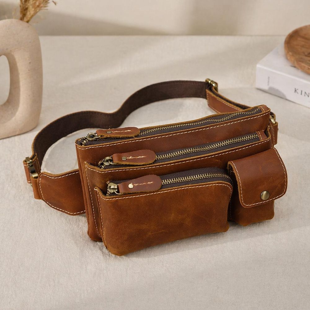Men's Leather Waist Bag detail photo 3