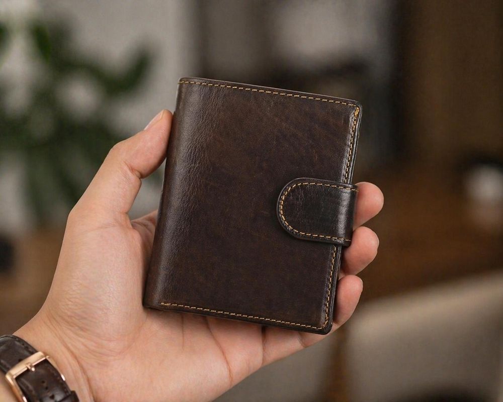 Men's Leather Wallet – Cowhide Genuine Leather detail photo 3