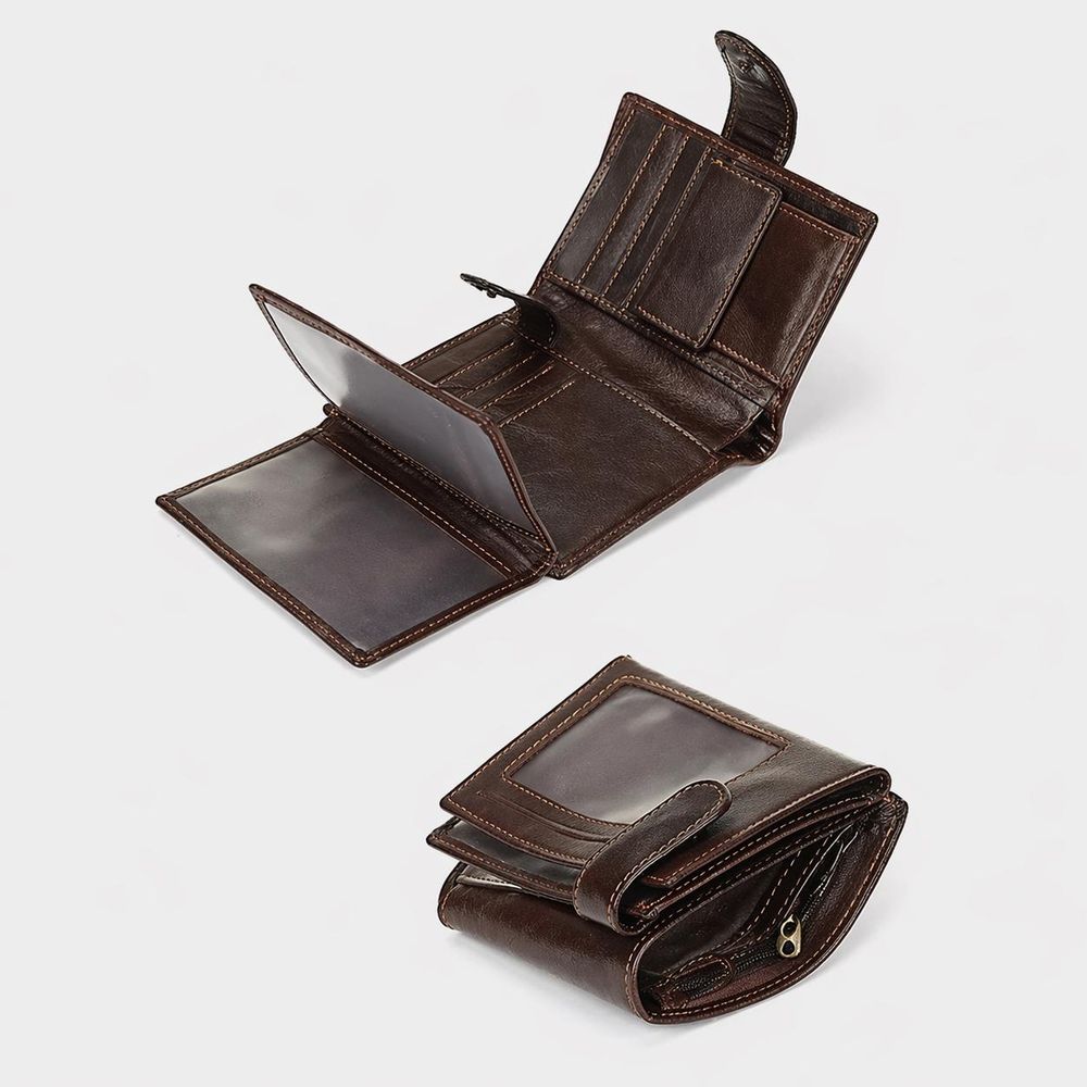 Men's Leather Wallet – Cowhide Genuine Leather detail photo 4