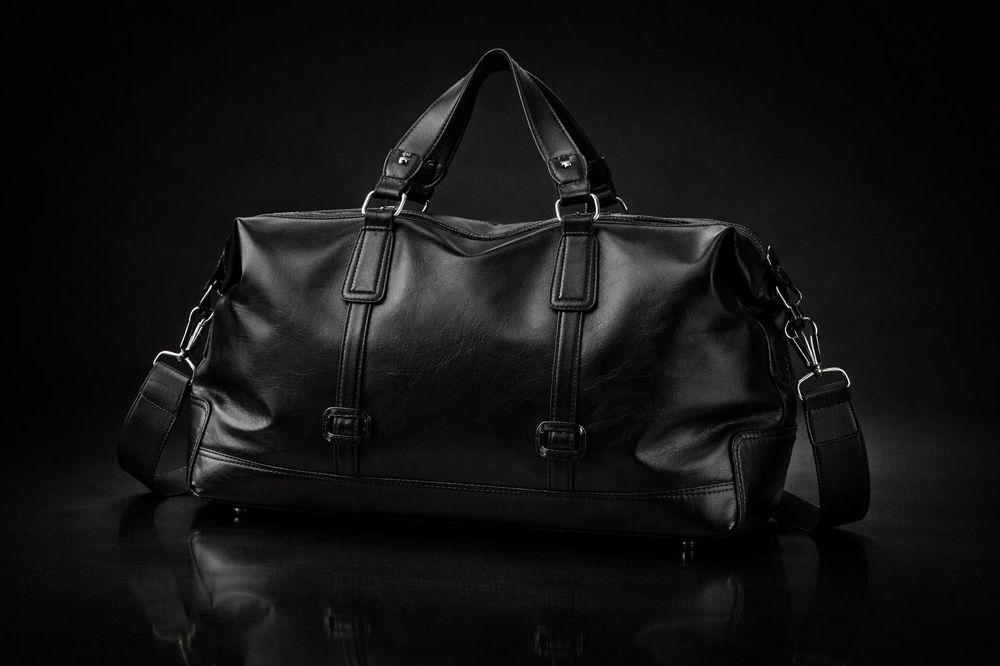 Men’s PU Leather Large Capacity Travel Bag detail photo 2