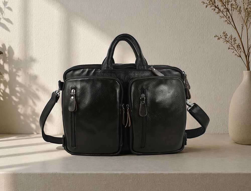 Multi-function Full Grain Leather Travel Bag – detail photo 4