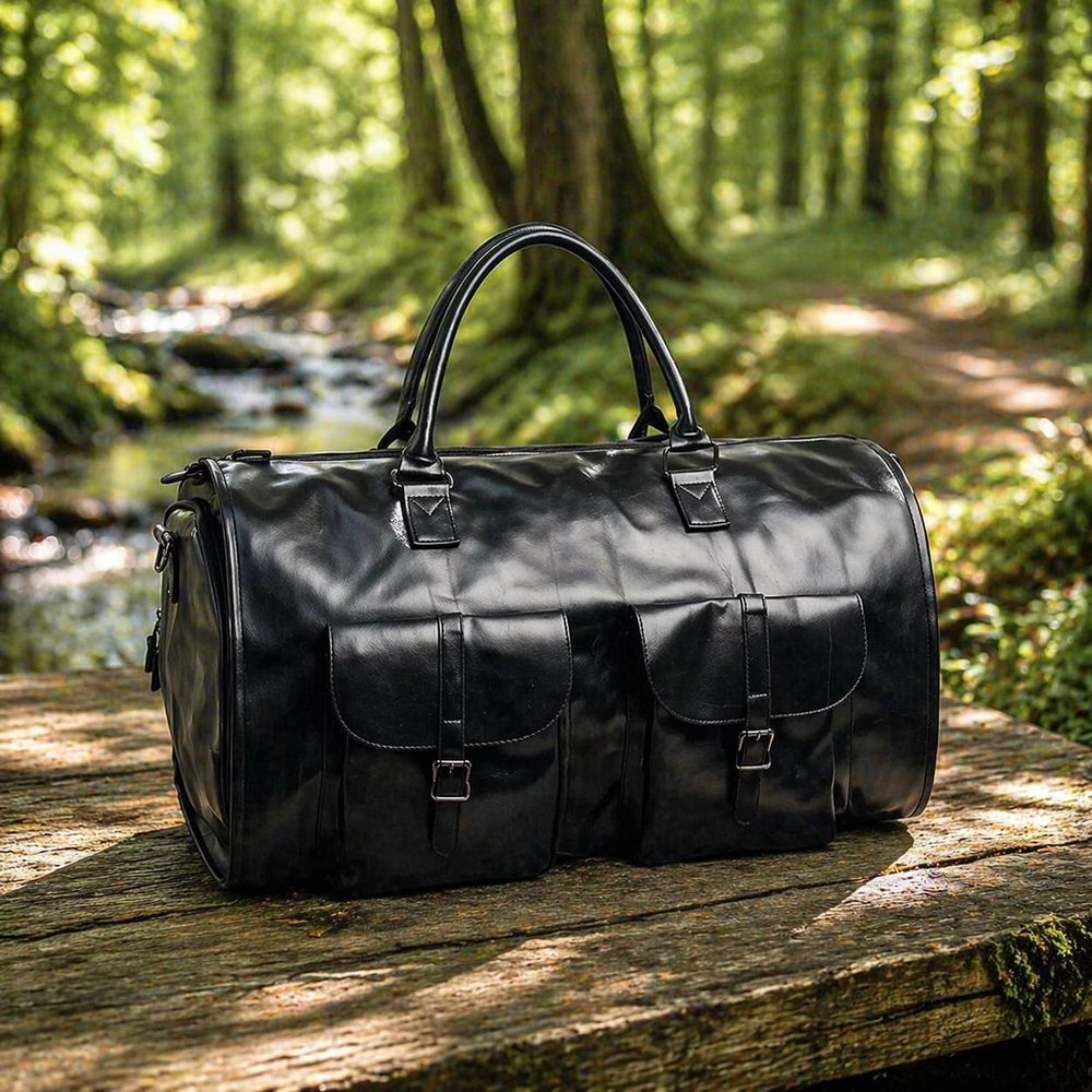 PU Leather Business Travel Bag – Waterproof detail photo 2