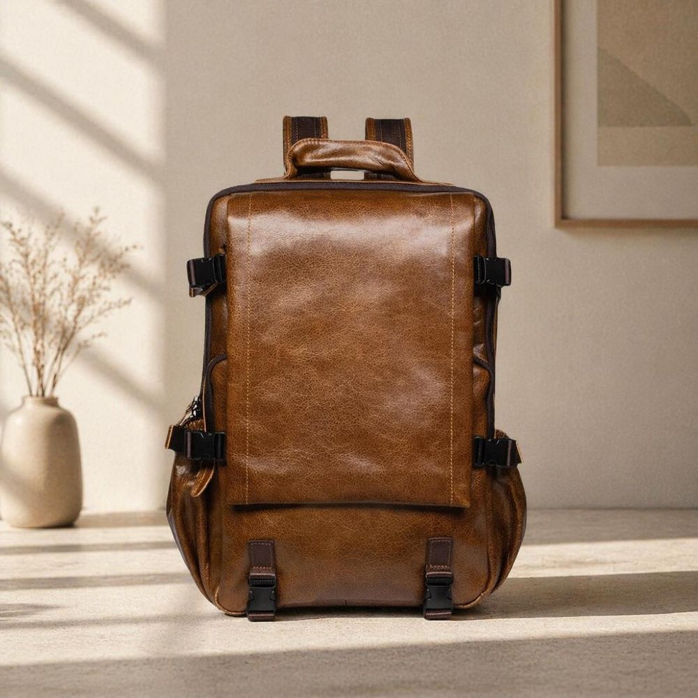 Retro Cowhide Backpack for Men & Women - Backpack from Tin Bucket Mercantile
