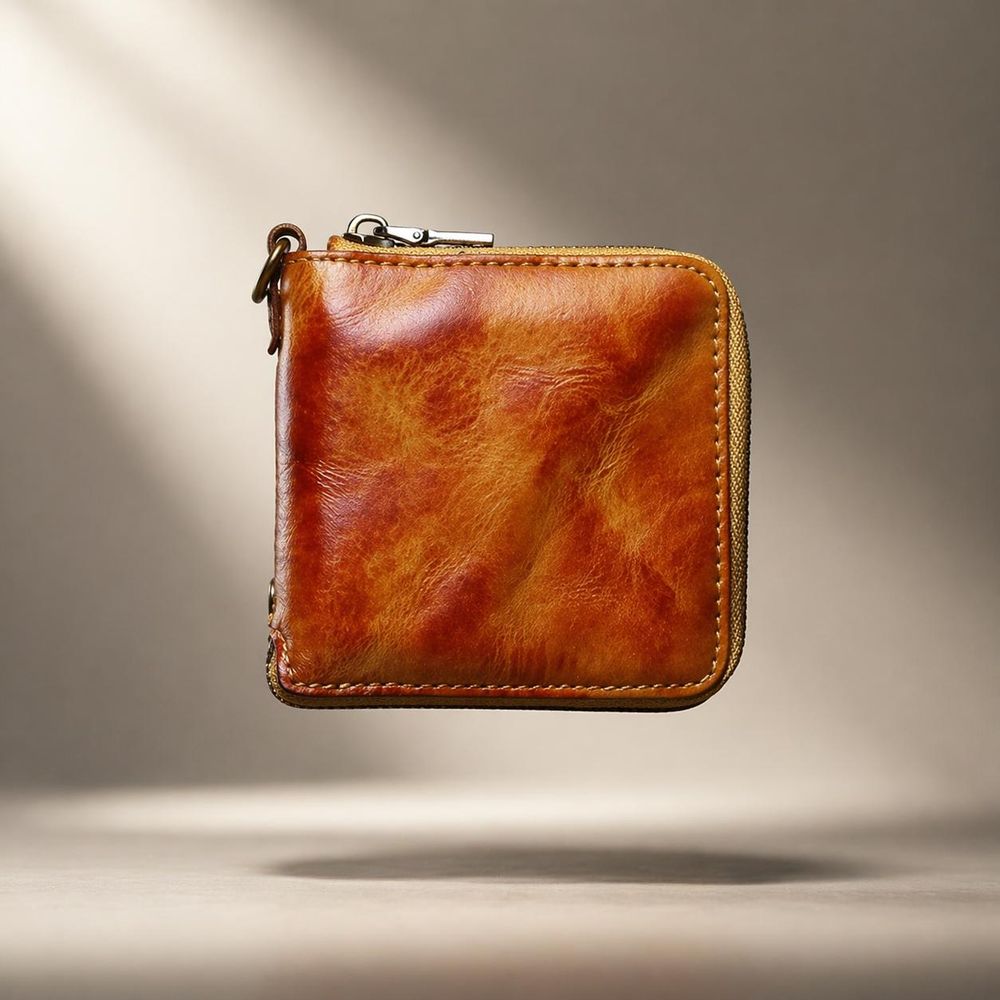 Retro Genuine Leather Men Wallet detail photo 2