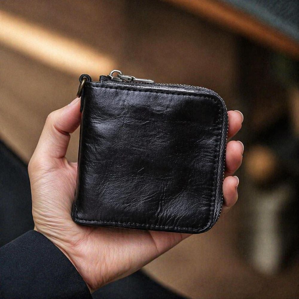 Retro Genuine Leather Men Wallet detail photo 3