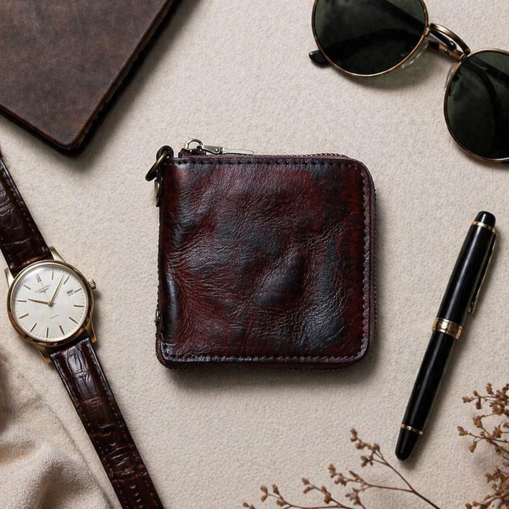 Retro Genuine Leather Men Wallet detail photo 4