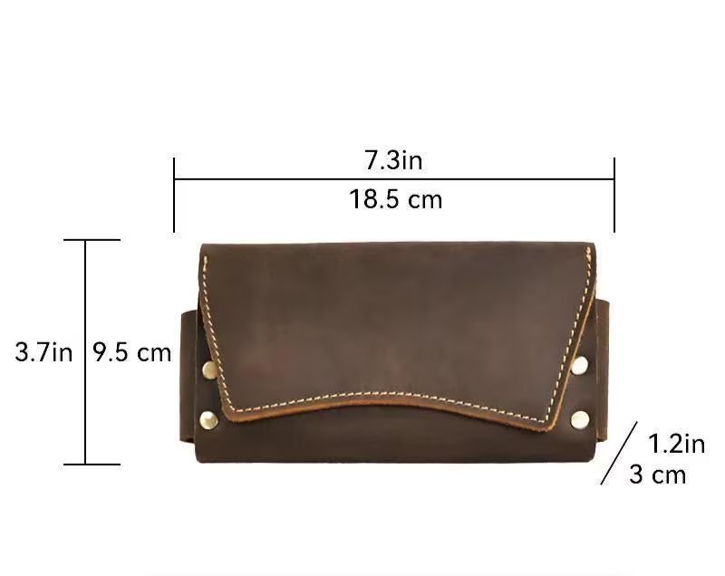 Retro Genuine Leather Waist Bag detail photo 4