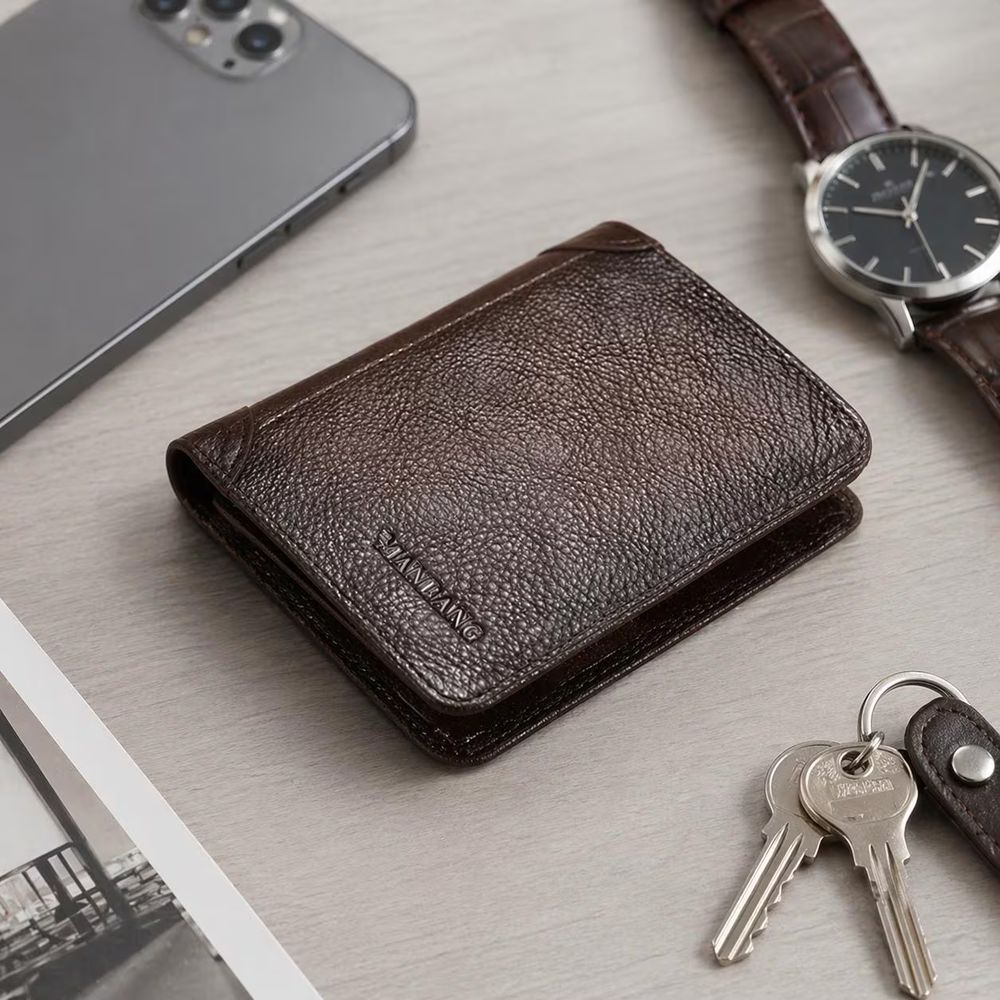 RFID Leather Wallet for Men – Stylish detail photo 3