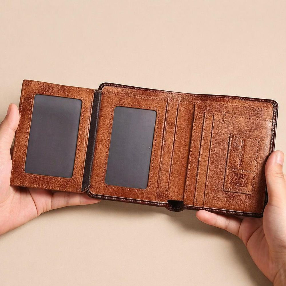 RFID Leather Wallet for Men – Stylish detail photo 4
