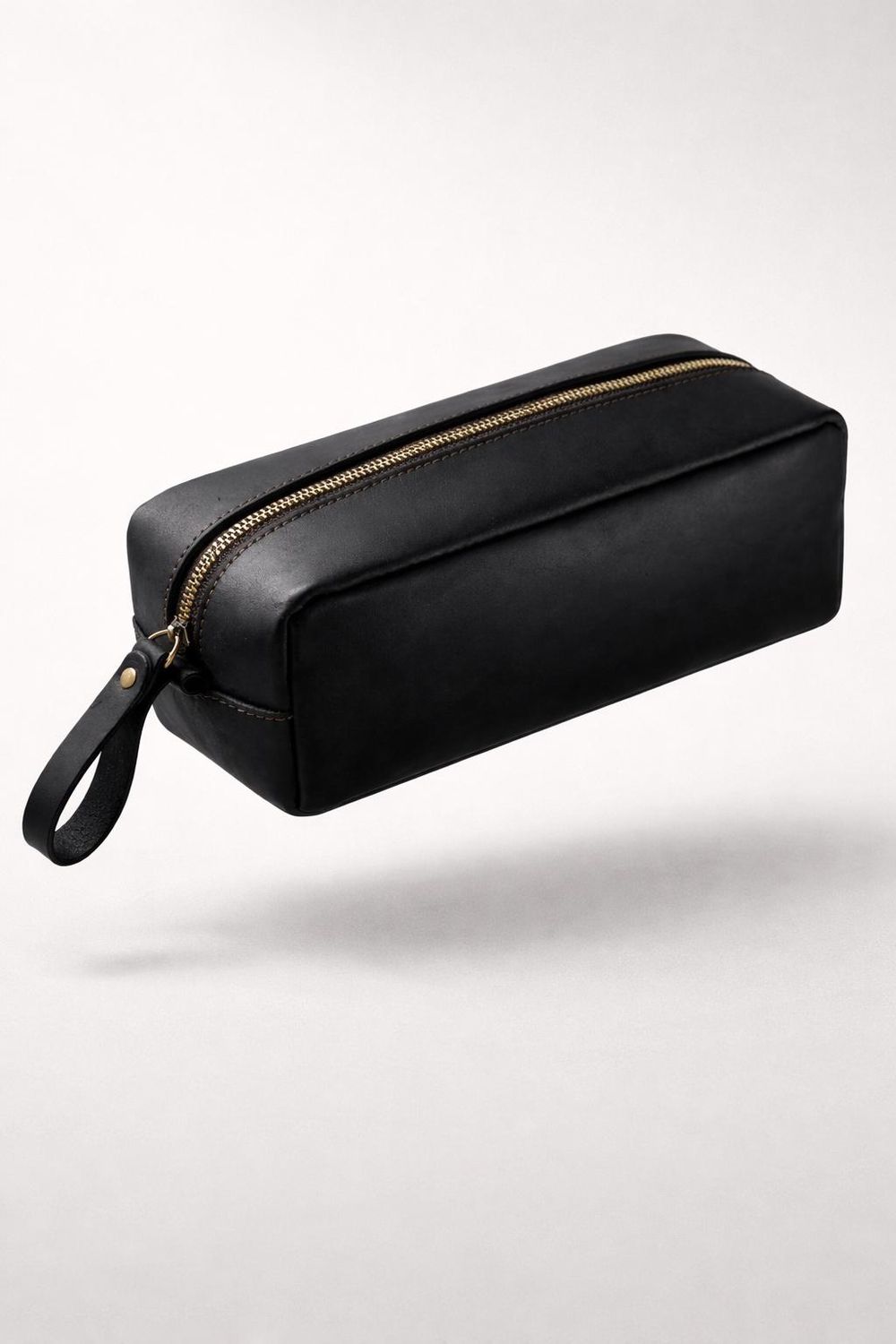 Simple Leather Zipper Bag - Small Organizer detail photo 2
