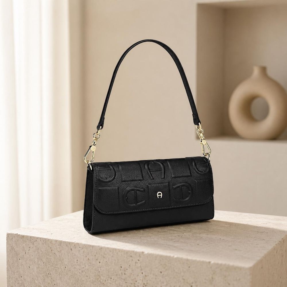 Textured PU Leather Crossbody Bag detail photo 2