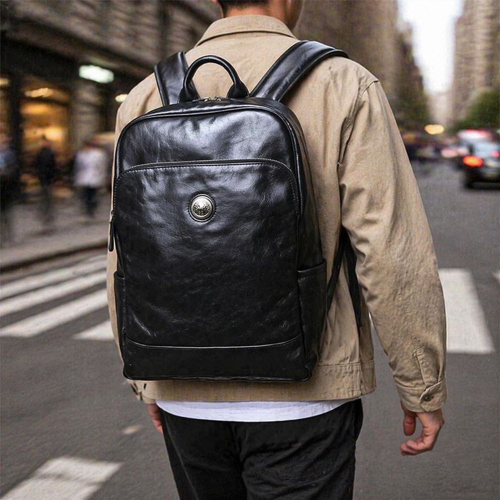 Vegetable Tanned Cowhide Shoulder Backpack – Men’s detail photo 2