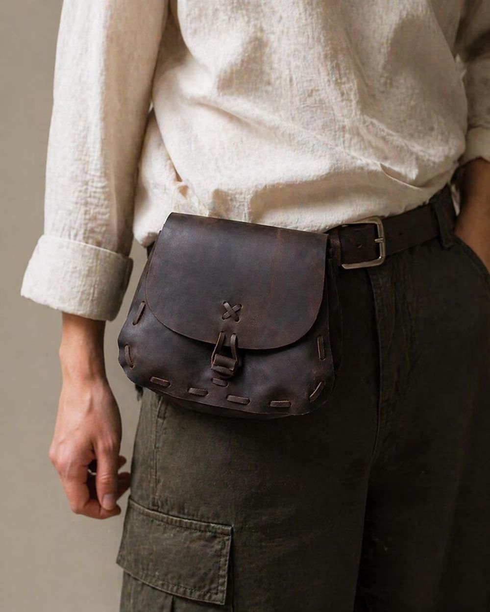 Vintage Renaissance PU Waist Bag detail photo 4