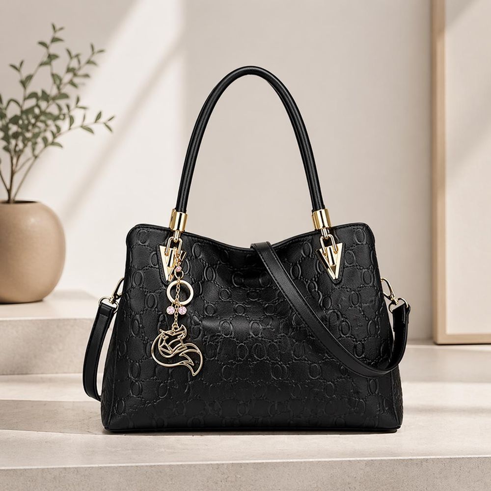 Women Cowhide Split Leather Shoulder Bag detail photo 2