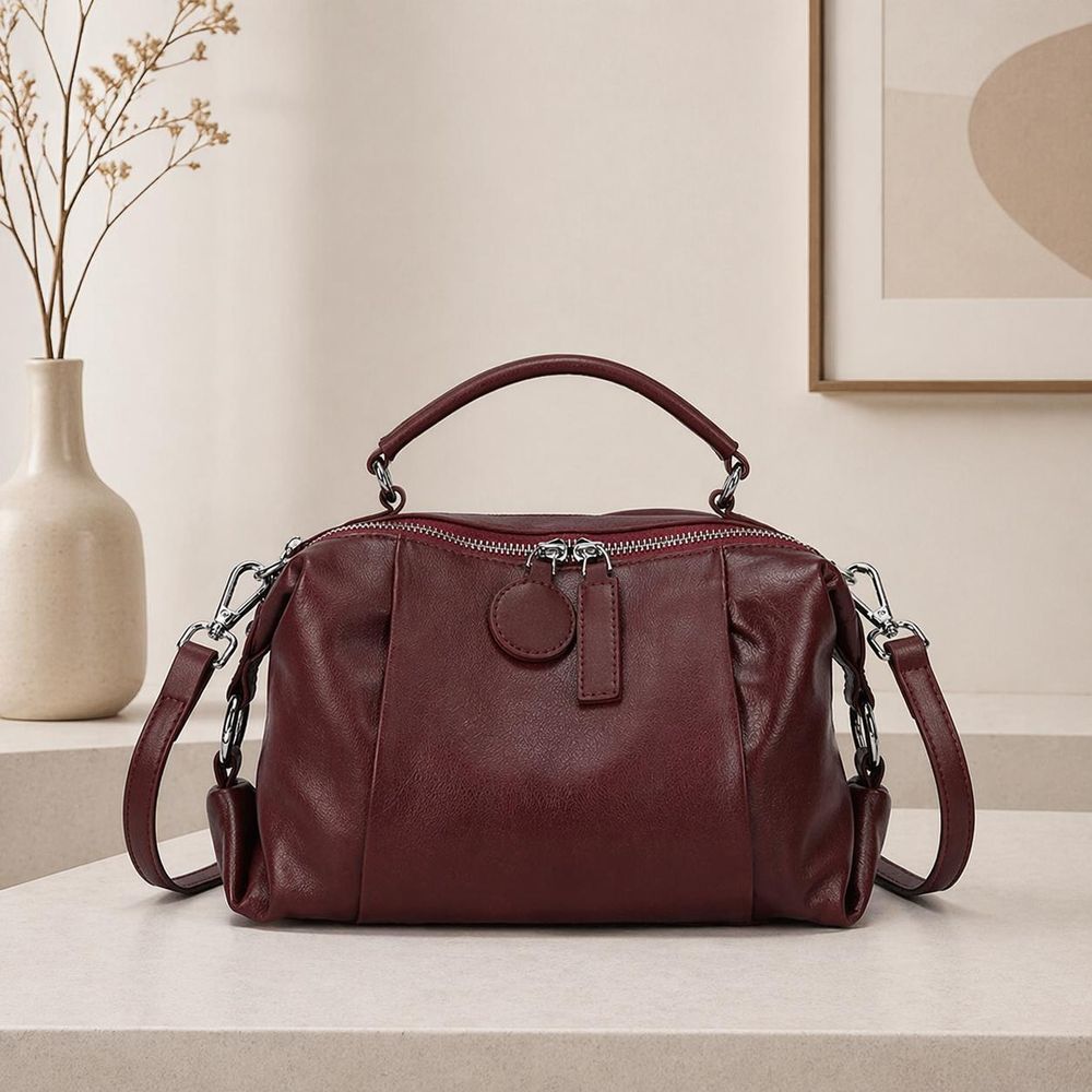 Women's Genuine Cowhide Leather Shoulder Bag - Shoulder Bag from Tin Bucket Mercantile