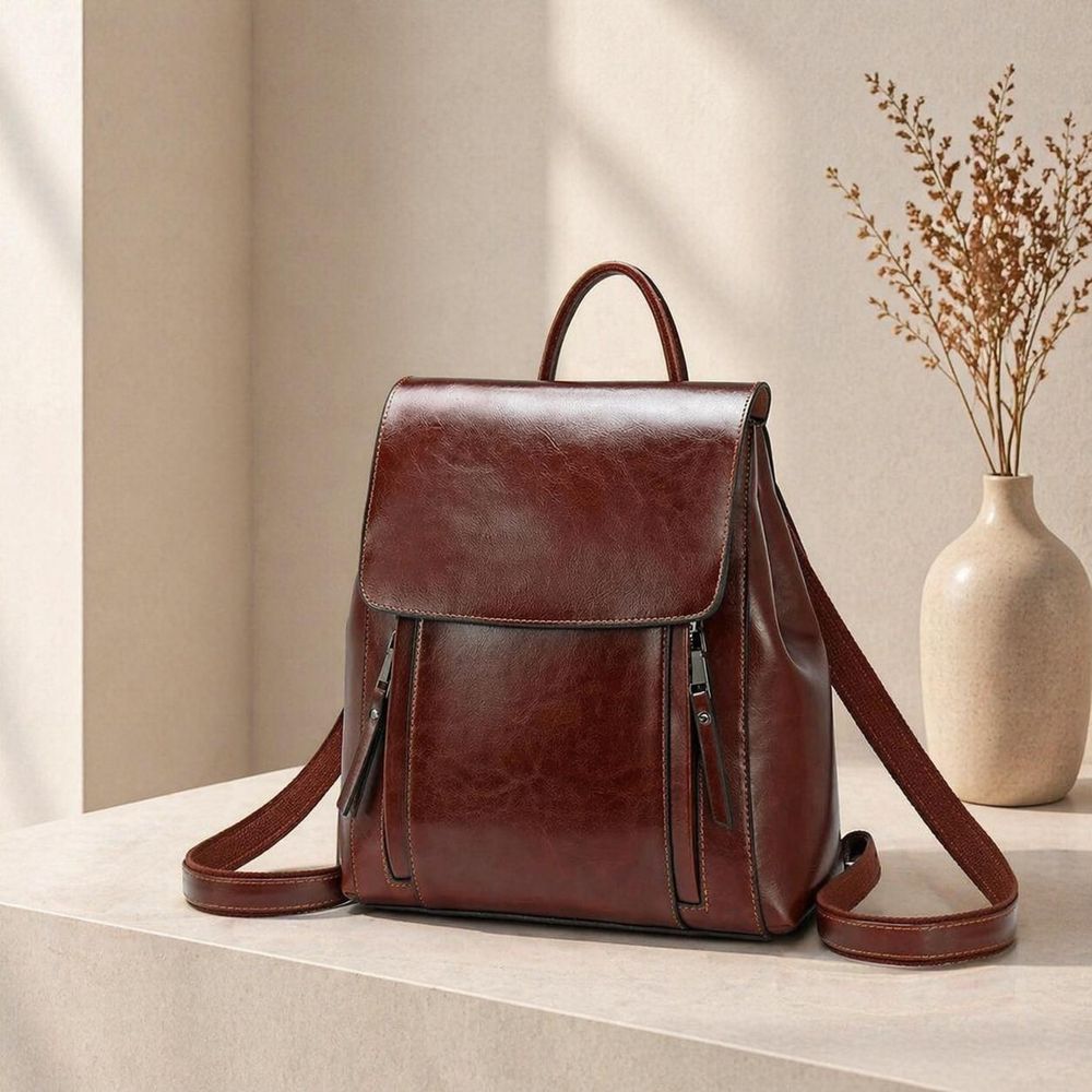 Women's Genuine Leather Convertible Backpack - Backpack from Tin Bucket Mercantile