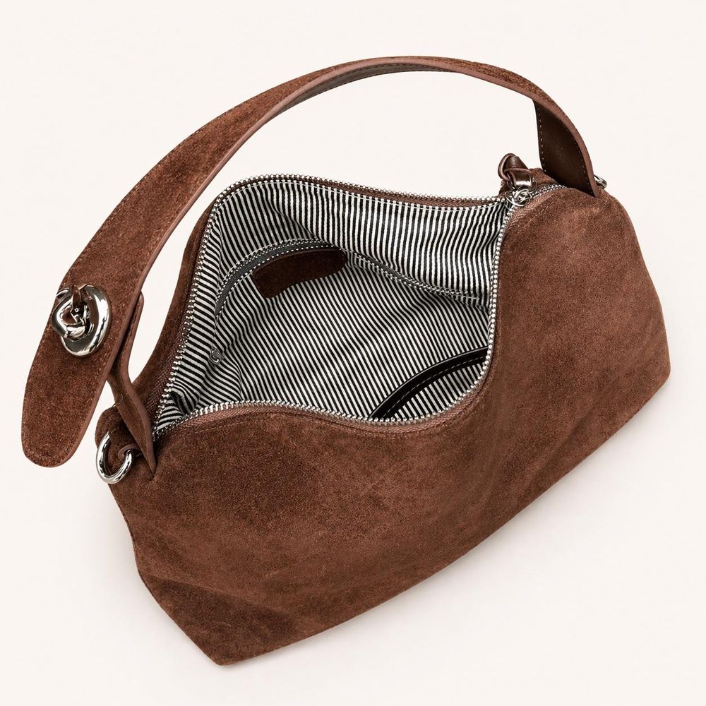 Women Suede Shoulder Bag - Shoulder Bag from Tin Bucket Mercantile