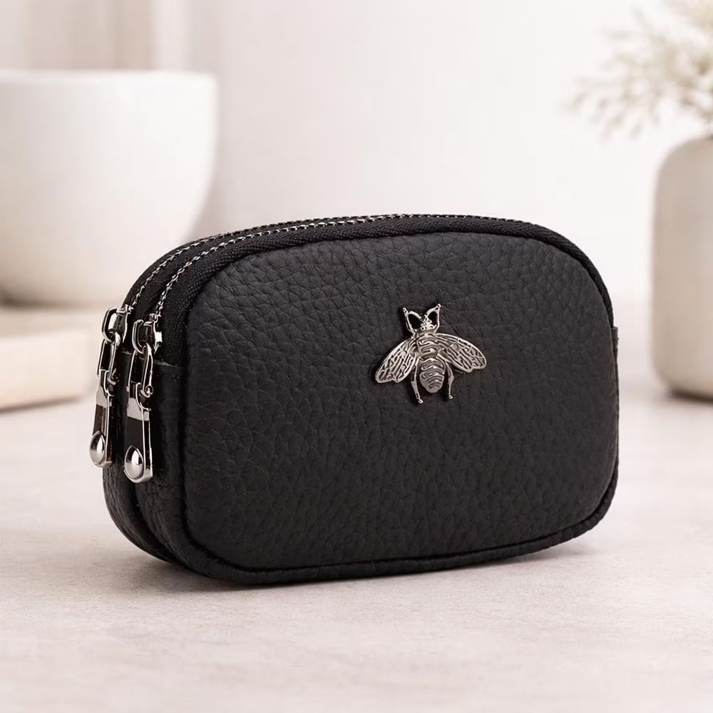 Women’s Genuine Leather Coin Purse - Double detail photo 2